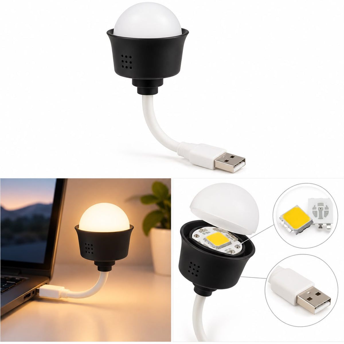Lámpara LED USB con Mando